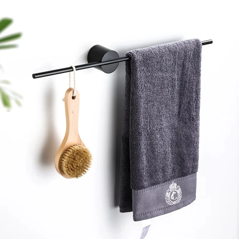 50 Cm Detachable Towel Rack Minimalist Bath Towel Rack Wall Punch-free Towel Bar Space Aluminum Storage Rack Kitchen Storage