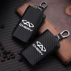 Car Key Protection Shell Bag Carbon Filber Car Key Case For Chery Tiggo 7 Pro 8 4 5 3 2 T11 5X Amulet Fora QQ IQ Fulwin Arrizo 5