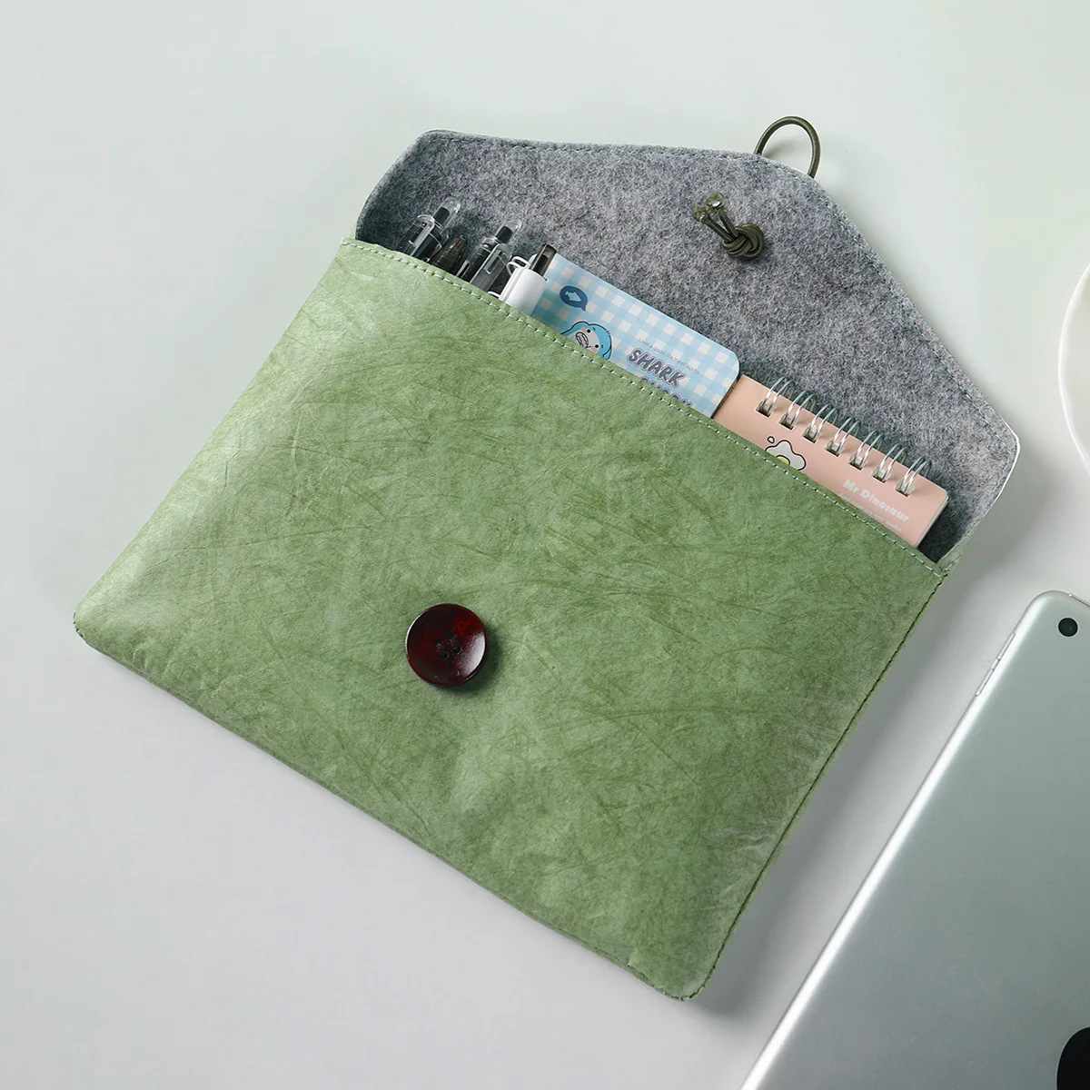 Ultraleichte, wasserdichte, einfache DuPont-Papiertasche für iPad, Aufbewahrung von Dokumenten, Quittungstasche, extrem leicht, japanisch tragen