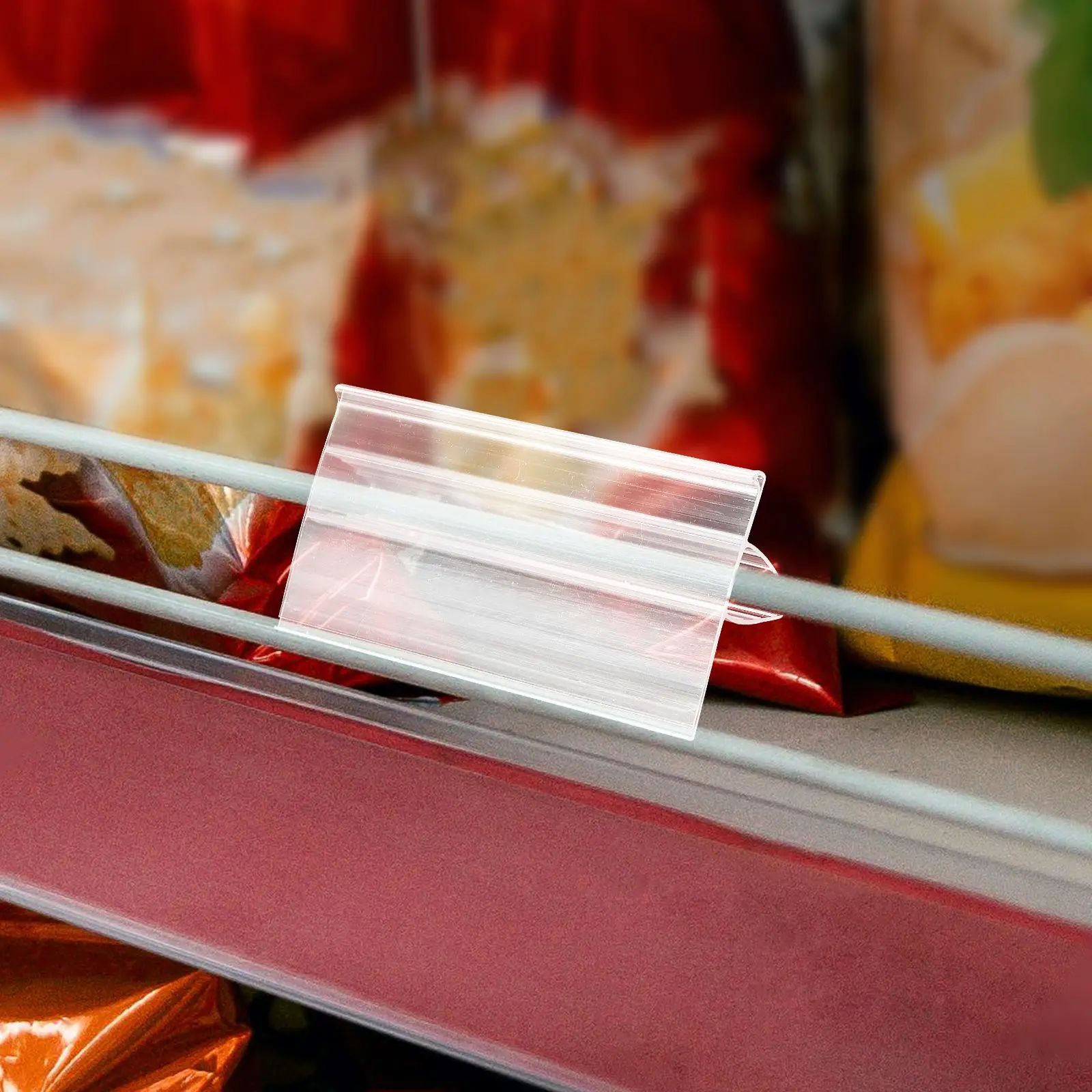 50 STKS Plank Label Houders Transparante Plastic Kaartbeugel Retail Wire Rack Clips Etiketten Perfecte Update Informatie Display