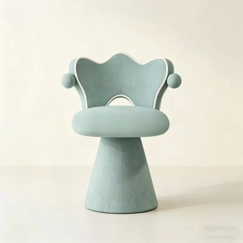 

Vintage tufted swivel living room chair with wooden legs, durable fabric, suitable for family dining and bedroom use