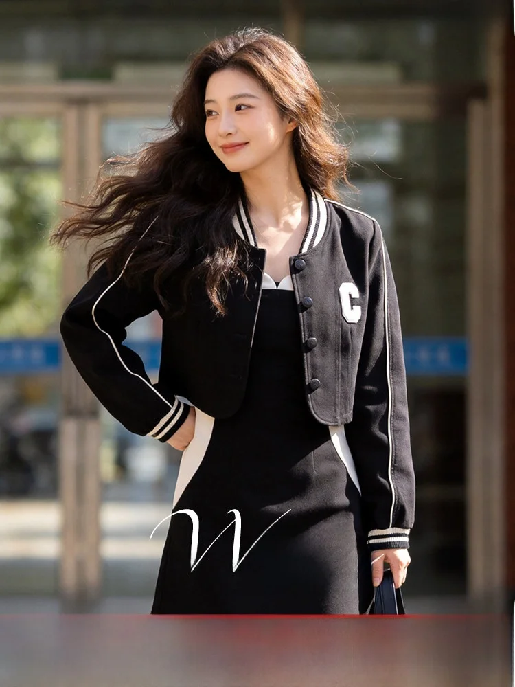 

plus Size Slimming Spor Casual Long Sve ort Sle Set Spring New Arrival Five Seasons Home High Waist A-Line Skirt