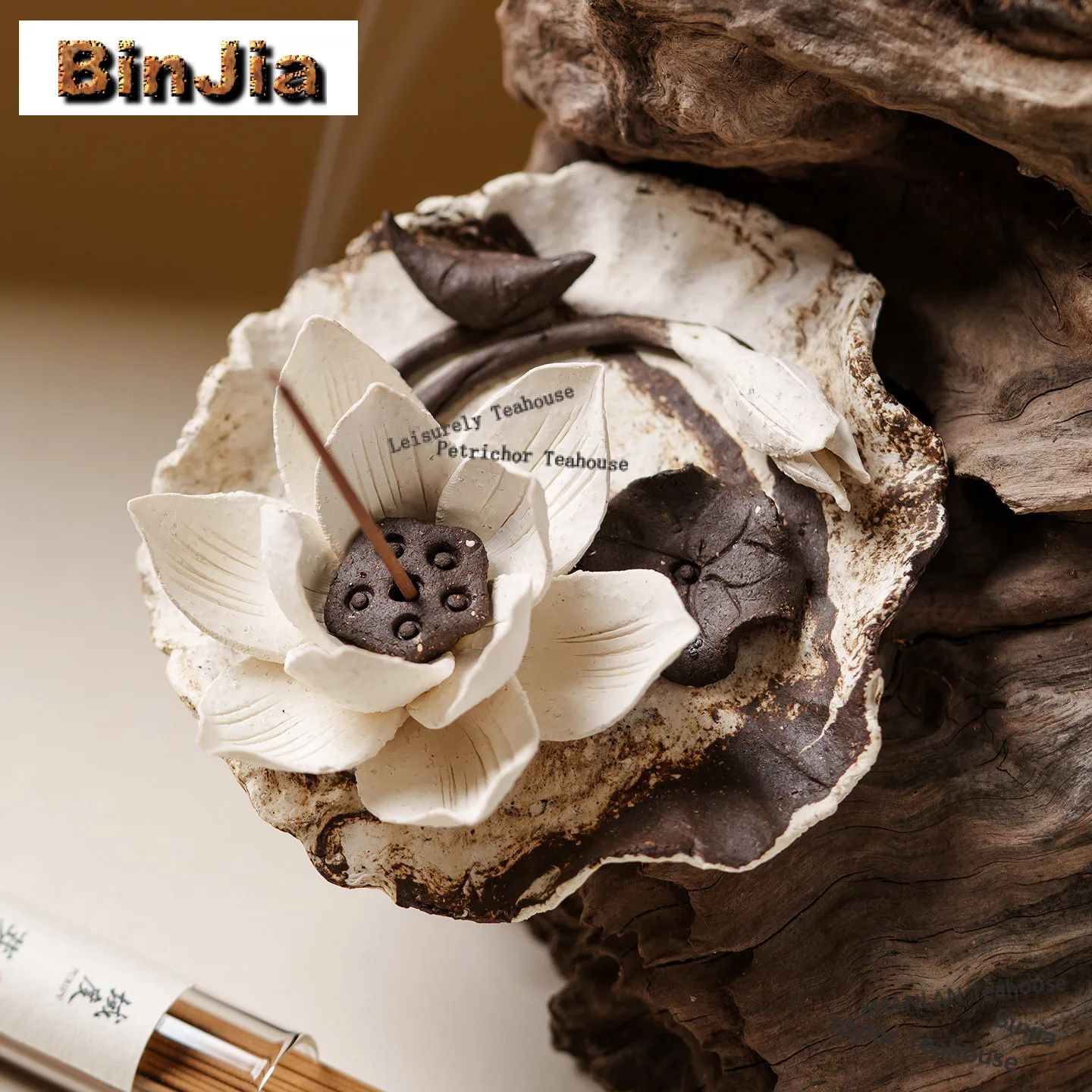 

Подставка для благовоний «Лунный Белый Лотос», керамическая курильница для благовоний с эффектом водопада, для обрядов, китайская чайная церемония, ремесленные изделия