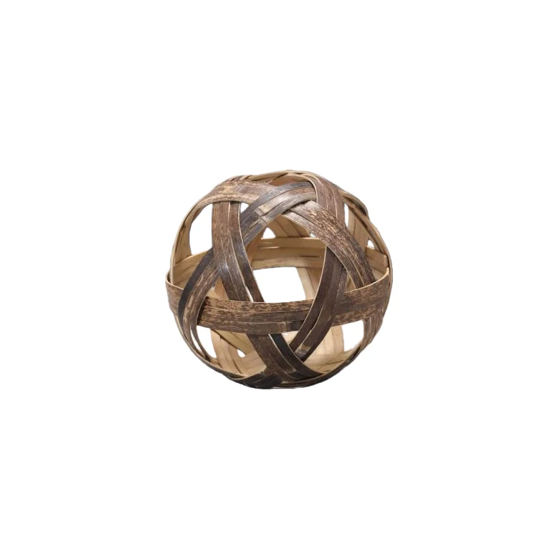 레트로 쿠주 볼 댄스 공연 소품 전통 중국 대나무 축구공 수제 대나무 직조 축구공 1개