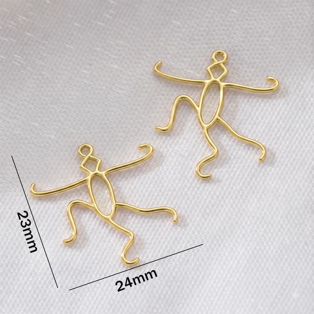 2 Stück 18K Gold Anhängerrohlinge, verstellbare Messing-Charm-Basiseinfassung mit Krallenfassung, zum Selbermachen von Edelstein-Halsketten für Damen. – Detail 2