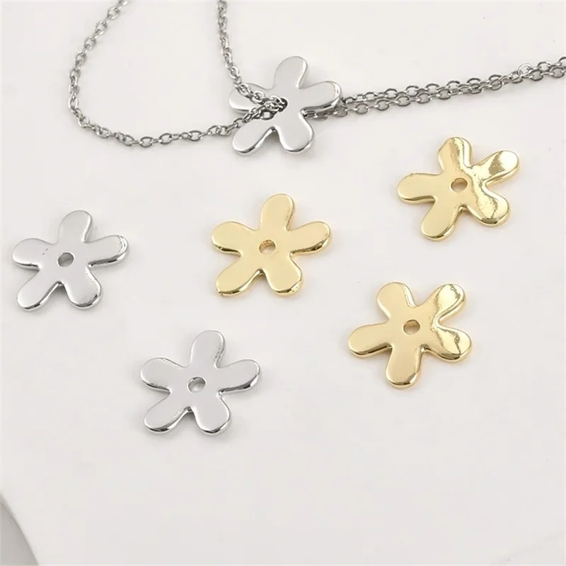 

New arrived 40pcs/lot 14.4mm cartoon flowers shape copper floral beads diy jewerly garment hair accessory