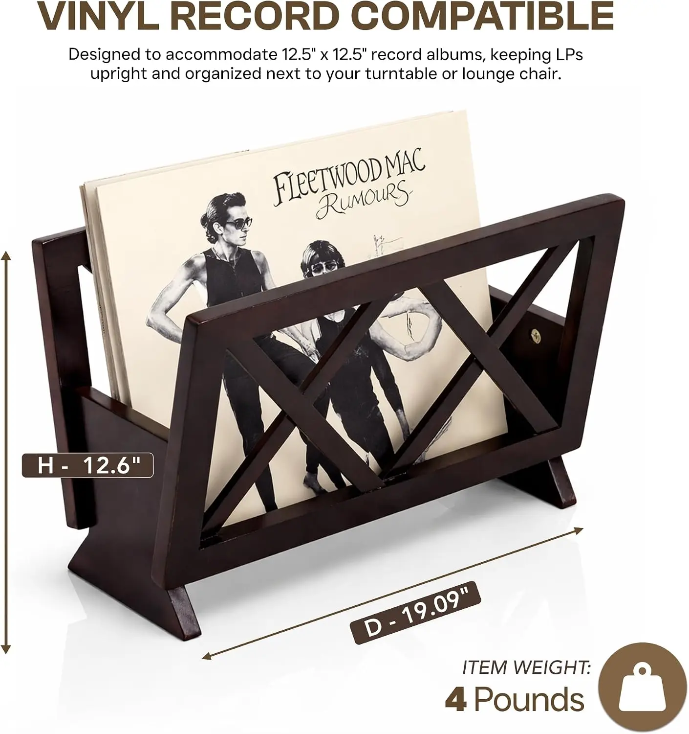 X Frame Stand Floor Magazine Rack Solid Wood