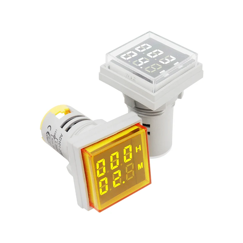 industrial LED Digital Display Square HOURS Indicator Timer 0-999H AC220-380V AD101-22HRS