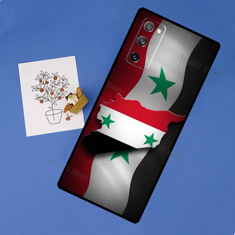 Flag of Syria Case For Samsung Galaxy S23 Ultra S21 S20 FE S8 S9 S10 Note 10 Plus Note 20 S22 Ultra Cover