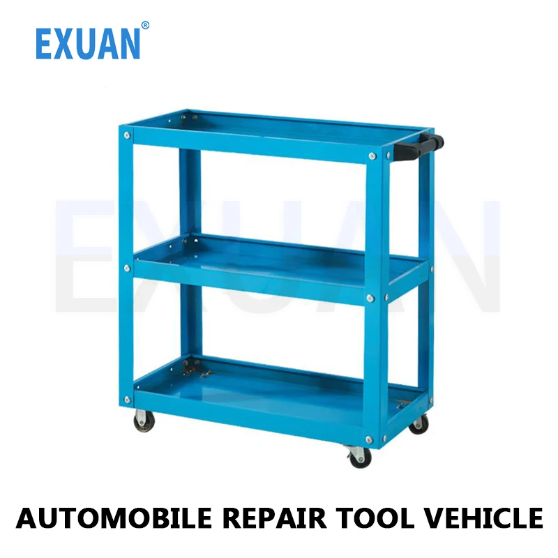 

Инструмент для ремонта автомобилей, многофункциональная мобильная тележка для обслуживания автомобиля, трехслойная тележка для инструментов для авторемонта
