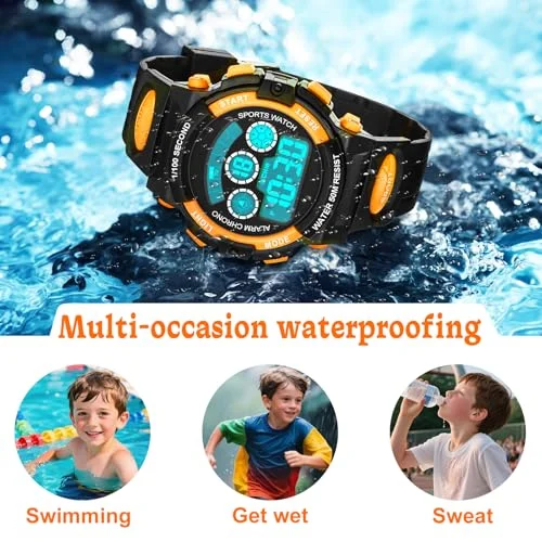 Socico Children's Watch Multi Functional Night Light Timing Sports Student Electronic Watch