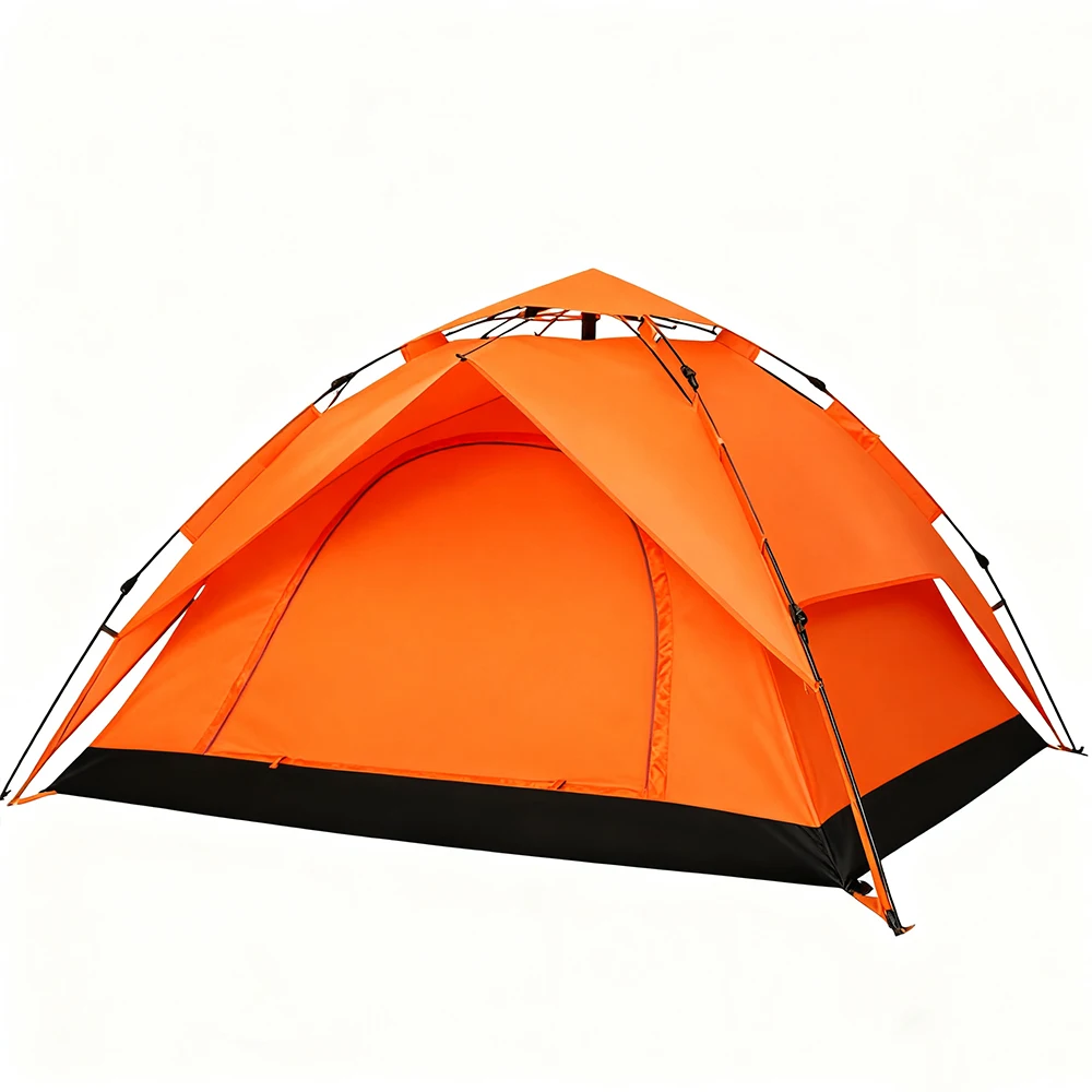 خيمة تخييم منبثقة أوتوماتيكية خفيفة للغاية مخصصة من STLF مقاومة للماء للسفر في الهواء الطلق تتسع لـ 3-4 أشخاص #6