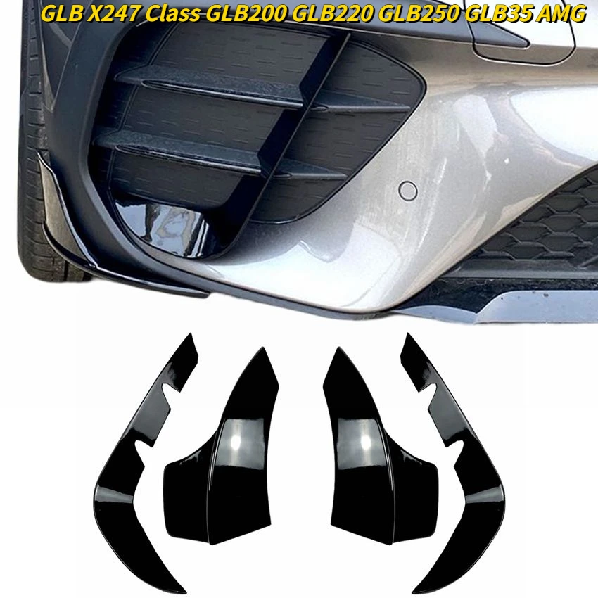 Front Bumper Canards Spoiler Lip Side Splitters for Mercedes GLB X247 Class GLB200 GLB220 GLB250 GLB35 AMG 2019-2022 Body Kits