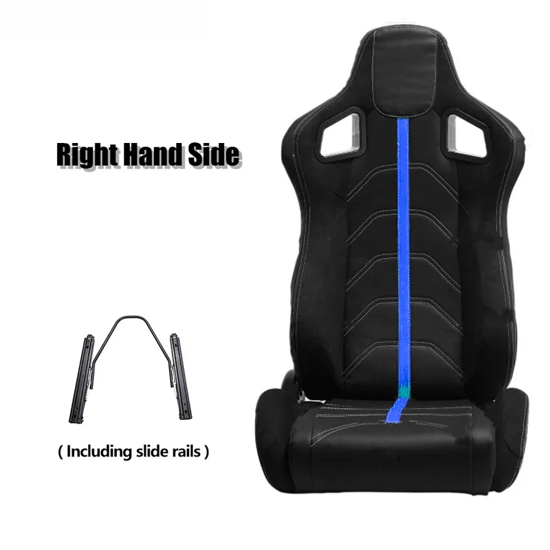 Hot Selling Auto Parts 1Pcs Adjustable Black PVC Leather Recline Racing Bucket Sport Seats Car Interior Accessories