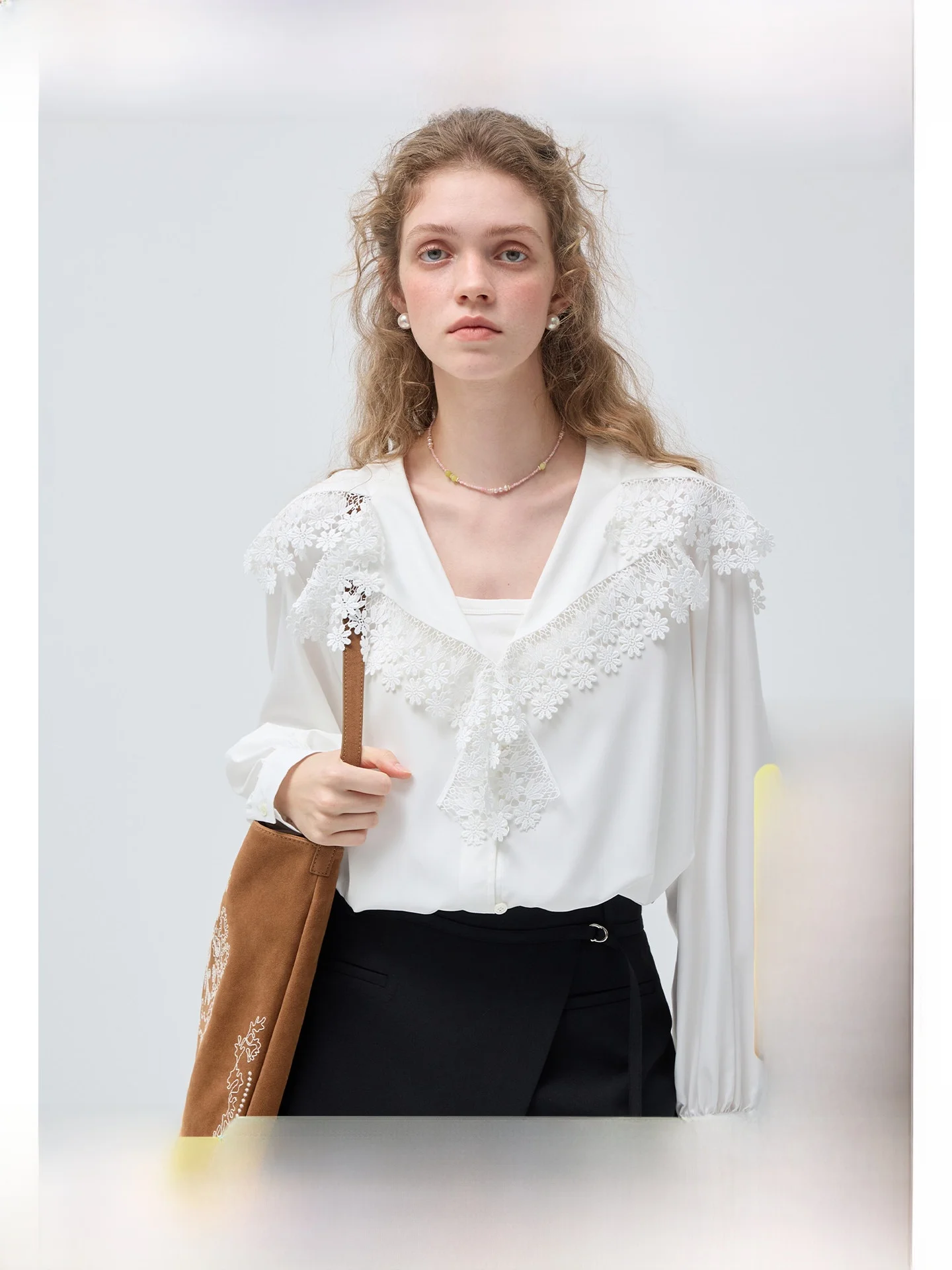 

Романтичная женская рубашка Santorini VEGA CHANG с модальным воротником и длинными рукавами, создающая ощущение прохлады, для делового повседневного стиля, прямого кроя, весенняя