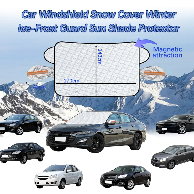 Car Windshield Snow Cover Winter Ice-Frost Guard Sun Shade Protector For Chevrolet Malibu Spark Cruze Car Accessories