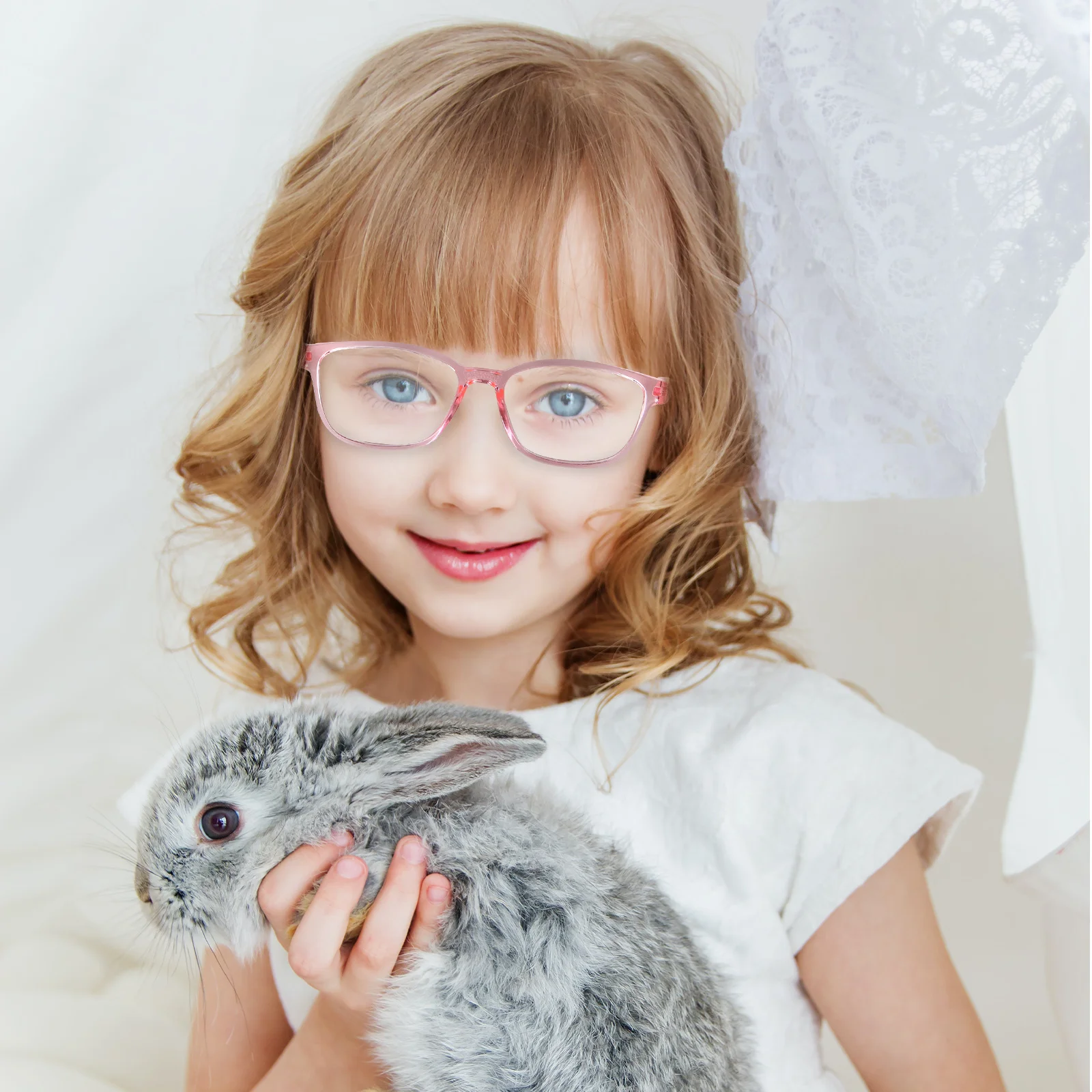 

Children Silicone Glasses Blue Light Blocking Lenses For Kids 4-13 Durable Foldable Frame For Gaming Computer Anti