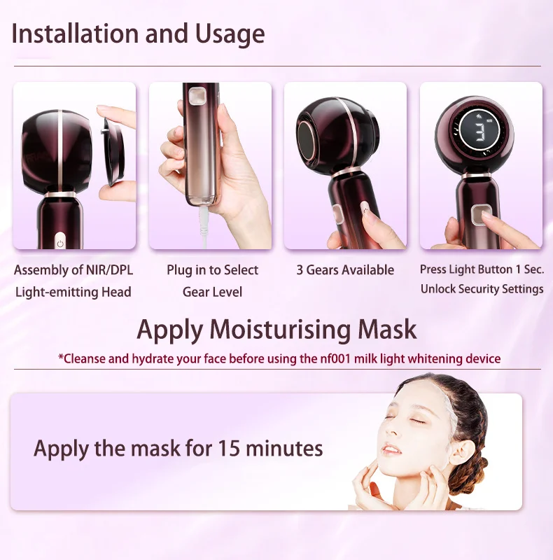 أداة تجميل الوجه RF مدلك رفع الرقبة التنظيف العميق بالموجات فوق الصوتية جهاز تجميل الوجه تبييض البشرة