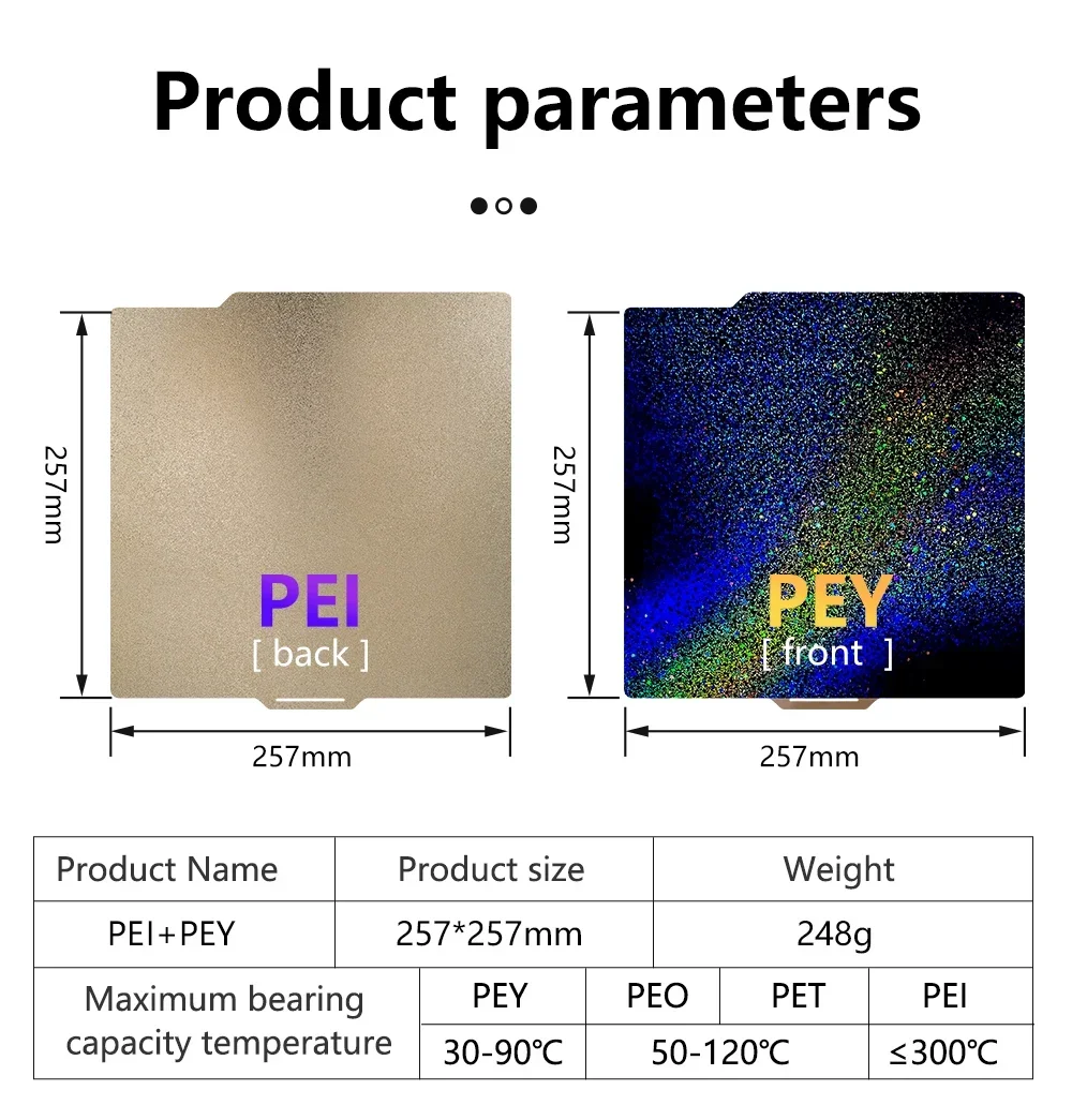 Double-Sided Textured PEI Plate for Bambu Lab P2S A1/P1/X1,High Success Rate Easy Release PET Build Surface For Bambulab P1P X1C Saef52cca99984df8a5d1d8558ff890dei