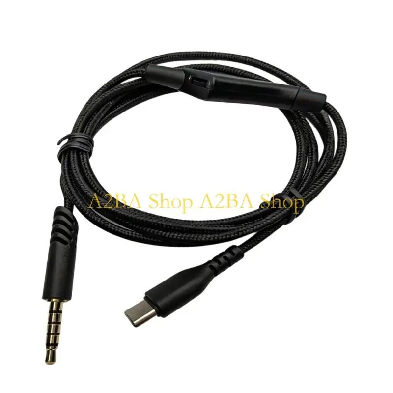 

A2BA Sound Cable with Quick Volumes Adjustment Flexible 1.5m Type C To 3.5mm Headphone Wire Suitable for A10/A40 Use