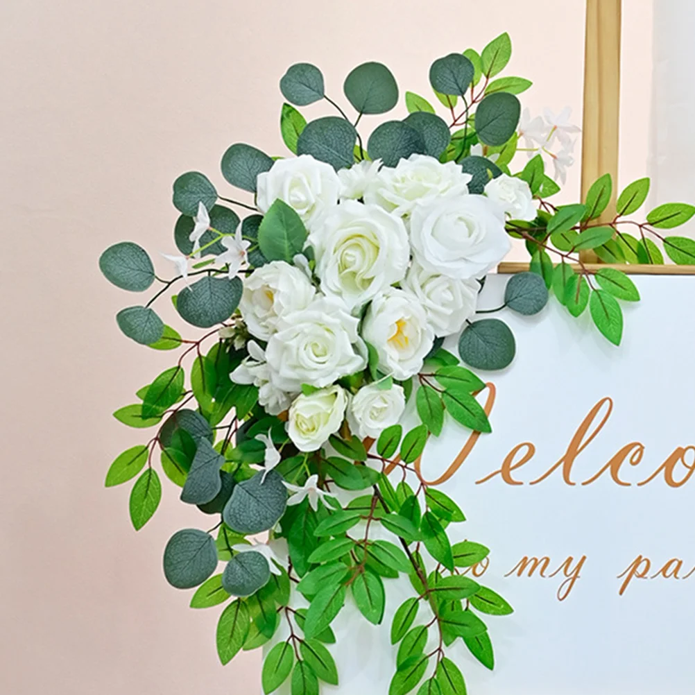 

Beautiful 1 Set Wedding Arch Flowers For Reception Decor Fake Flower Swag Decoration