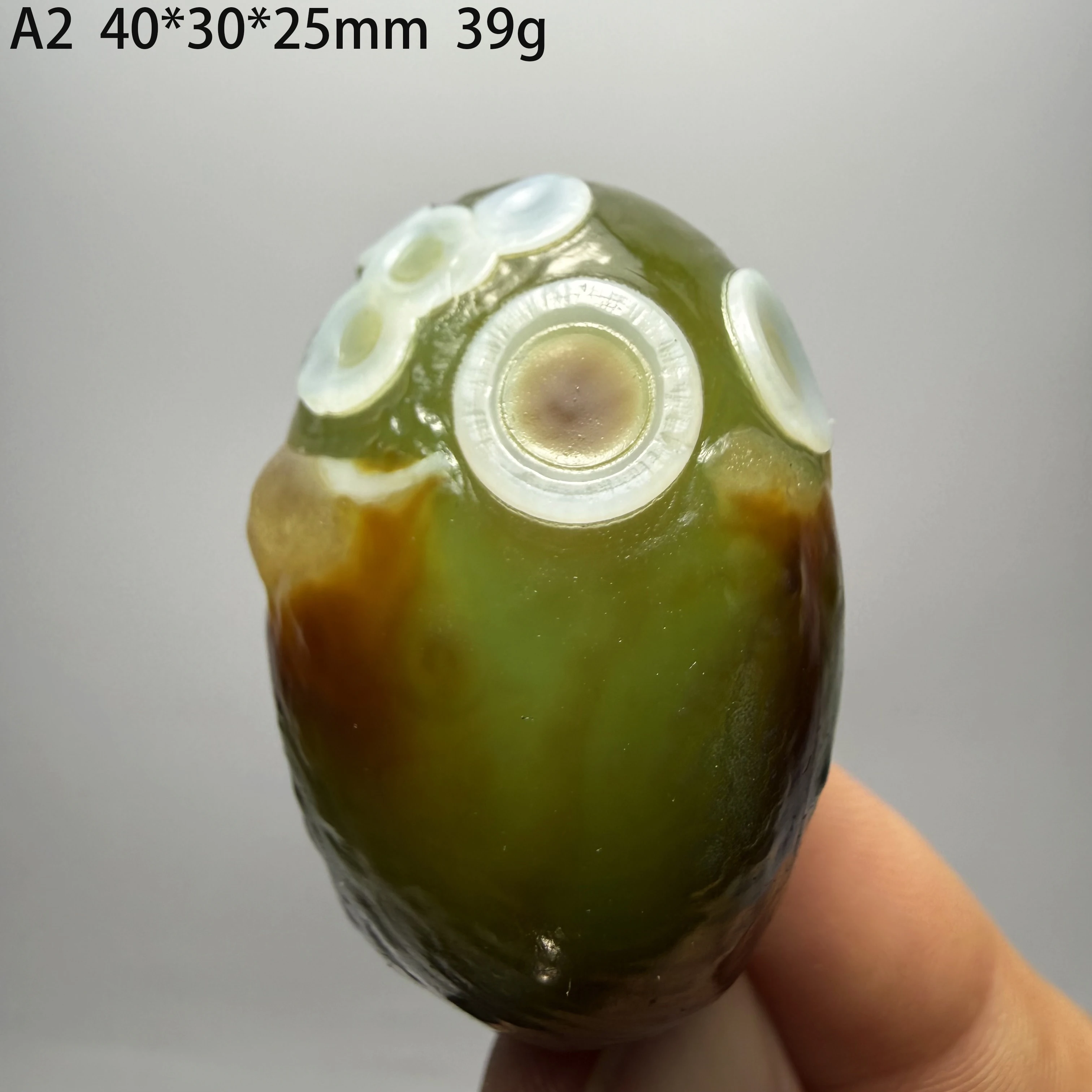 Natural Alxa Gobi Eye Agate Healing Crystal Home Ornament GiftA3-2-15