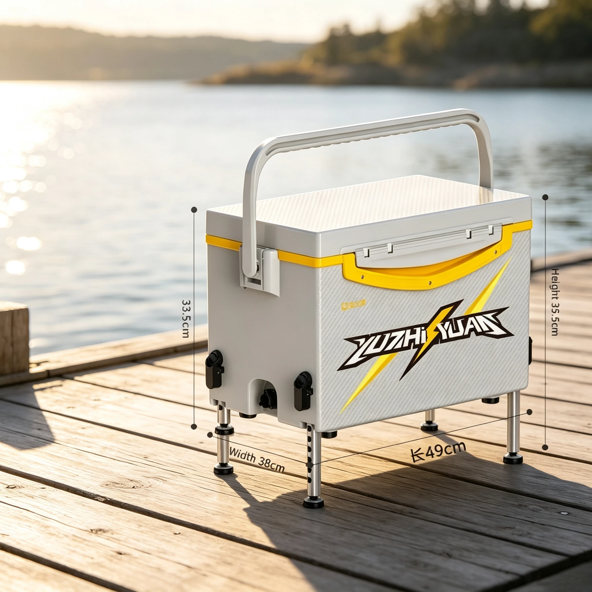 Professional Wild Fishing Cooler Box, 2026 New Stable Corner Track Design, Heavy Duty Crush-Proof, Scratch & Wear Resistant