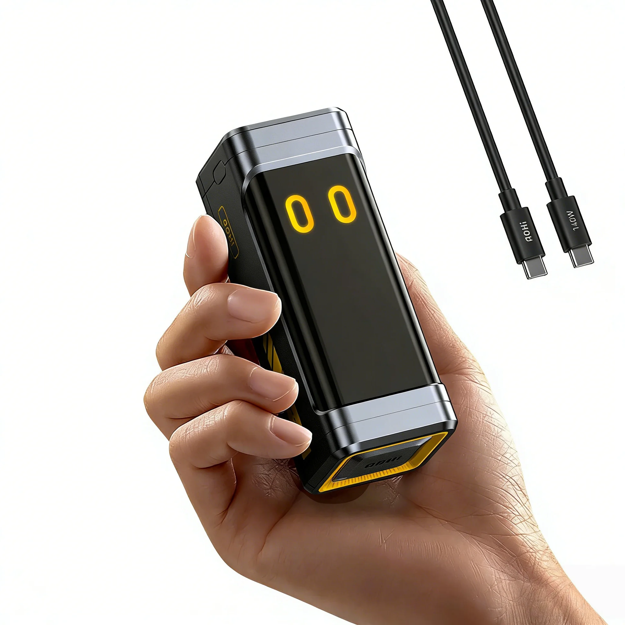 

Power Bank FUTURE STARSHIP PRO PD 3.1 210 Вт, 10 000 мАч, с кабелем USB-C — USB-C мощностью 140 Вт.