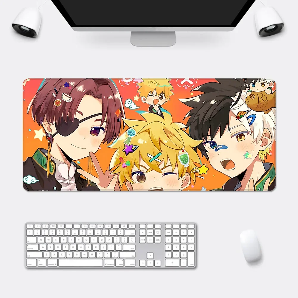 Anime Wind Breaker Mousepad HD Druck Computer Gamer Locking Edge Rutschfeste Mauspad XXL90x40cm Tastatur PC Schreibtischunterlage