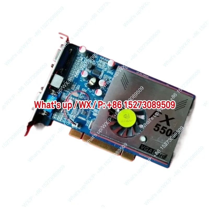 Used, PCI graphics card GeForce FX5500 256MB dual VGA single screen dual screen independent output supports XP