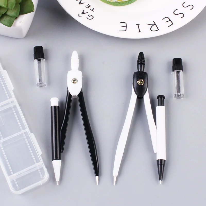 Stainless Steel Drawing Compass Math Geometry Tools for Circles School Supplies Student Stationery Compass Drawing Compasses