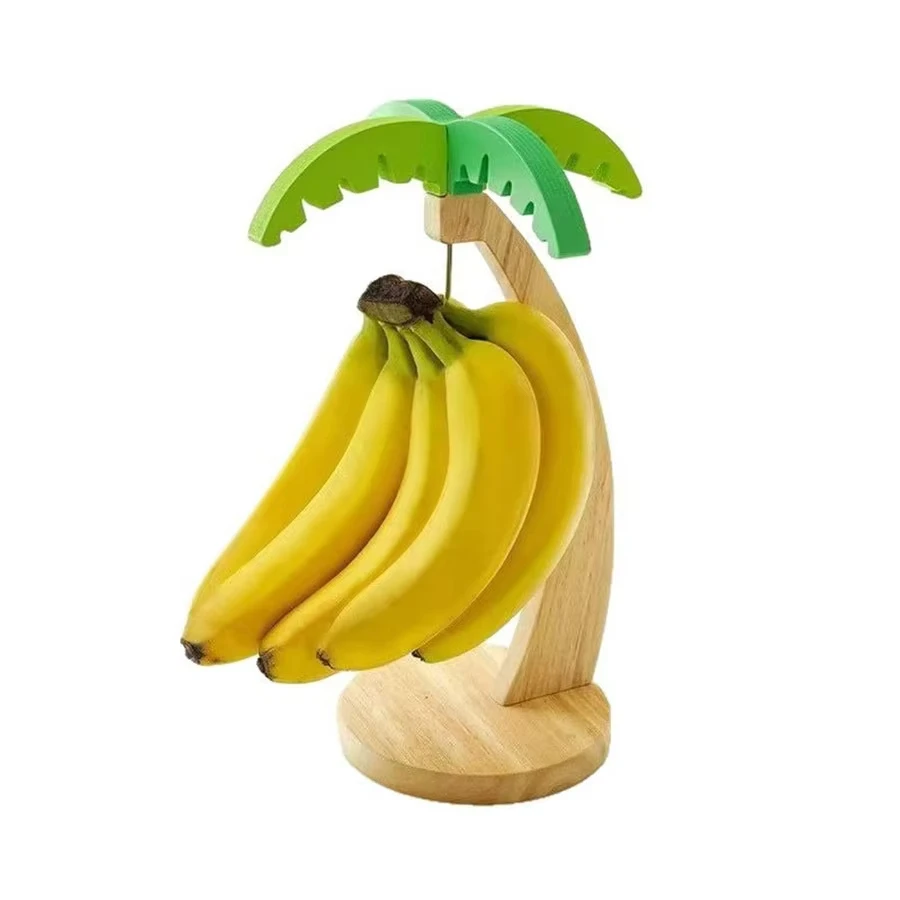 Simulated tree shaped fruit storage container, kitchen table decoration, creative fruit platter, wooden banana hanger