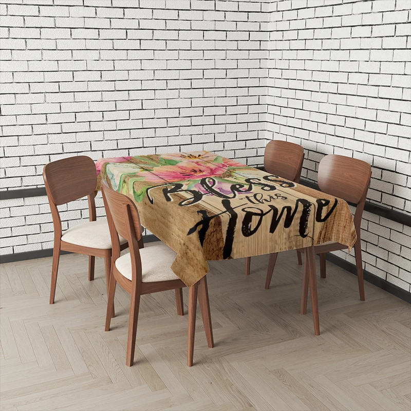 Home tablecloths for dining table decoration Natural and Animal Styles rectangular table accessories cloth Anti-stain tablecloth