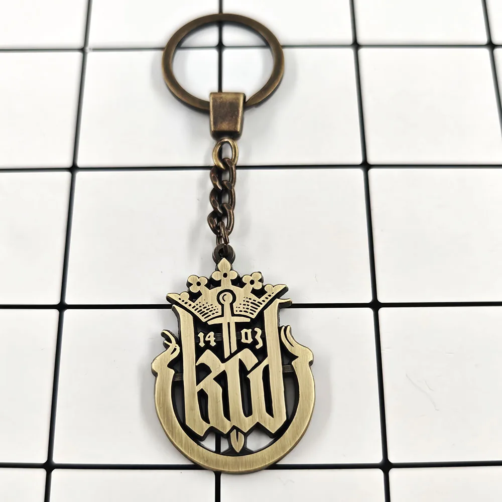 Kingdom Come Deliverance Schlüsselanhänger KCD Logo Schwert König Krone Metall-Schlüsselring Spiel-Fan-Kollektion Rucksack Auto Anhänger Geschenk – Detail 5