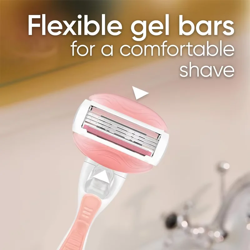 Gillette venus navalha feminina comfortglide lâmina de chá branco recargas 3 camadas lâminas substituição lâmina de barbear suave para toda a pele