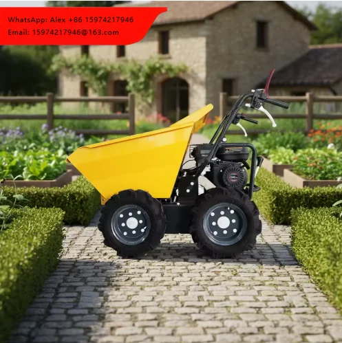 Sunkwan EPA Approved Professional Loading 300kg High Tipping 4WD Garden Mini Farm Dumper Truck