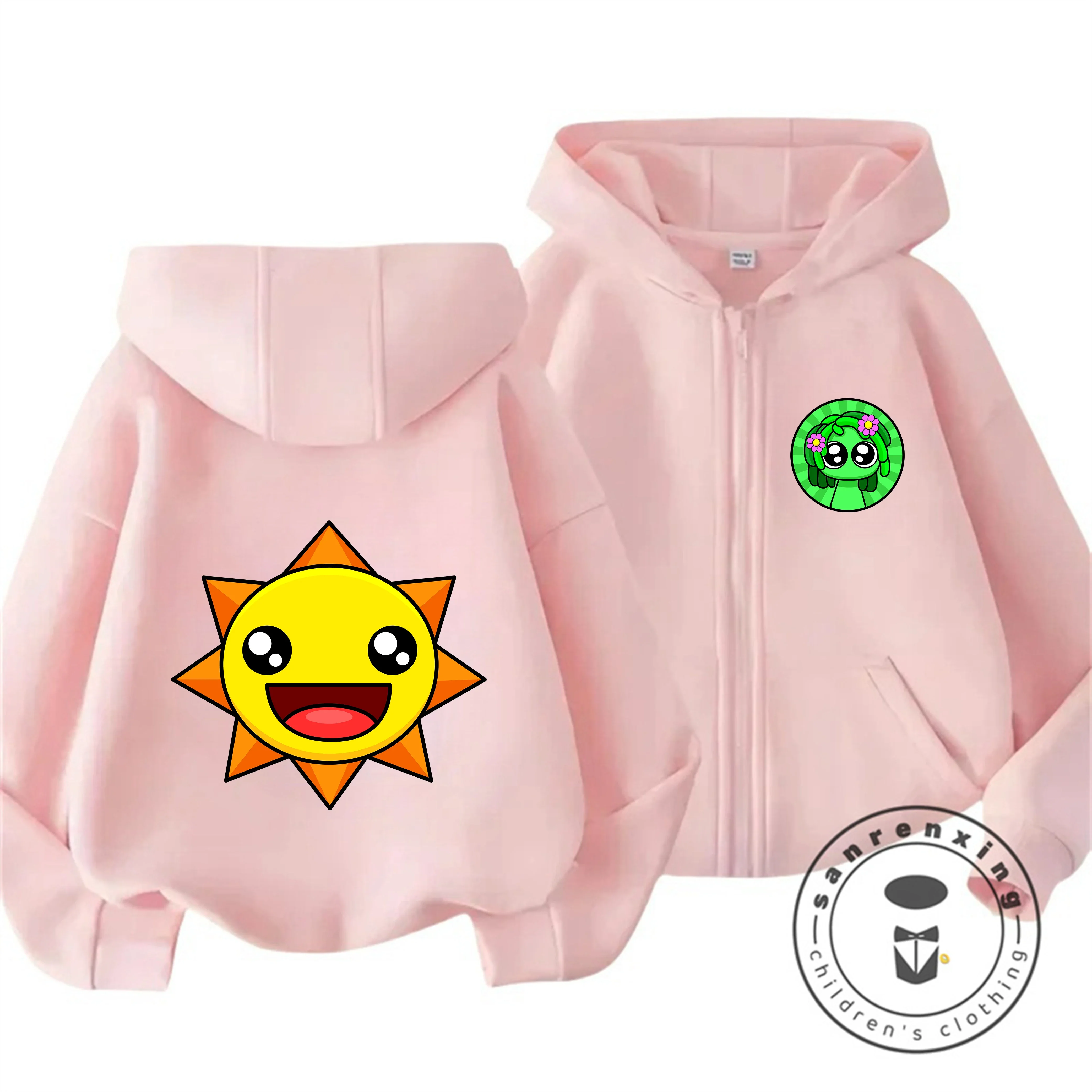 

Cute Trendy Hooded Sweatshirt Hot Spring Item Rhythm Box Cartoon Zip Tops For Boys Girls Daily Wearing 3 14Y