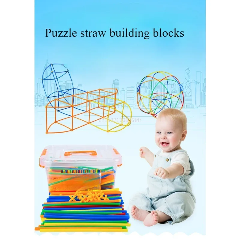 New Soft Straw Magic Smart Stick Building Block Construction Puzzle Diy Home School Children'S Toy Construction Puzzle