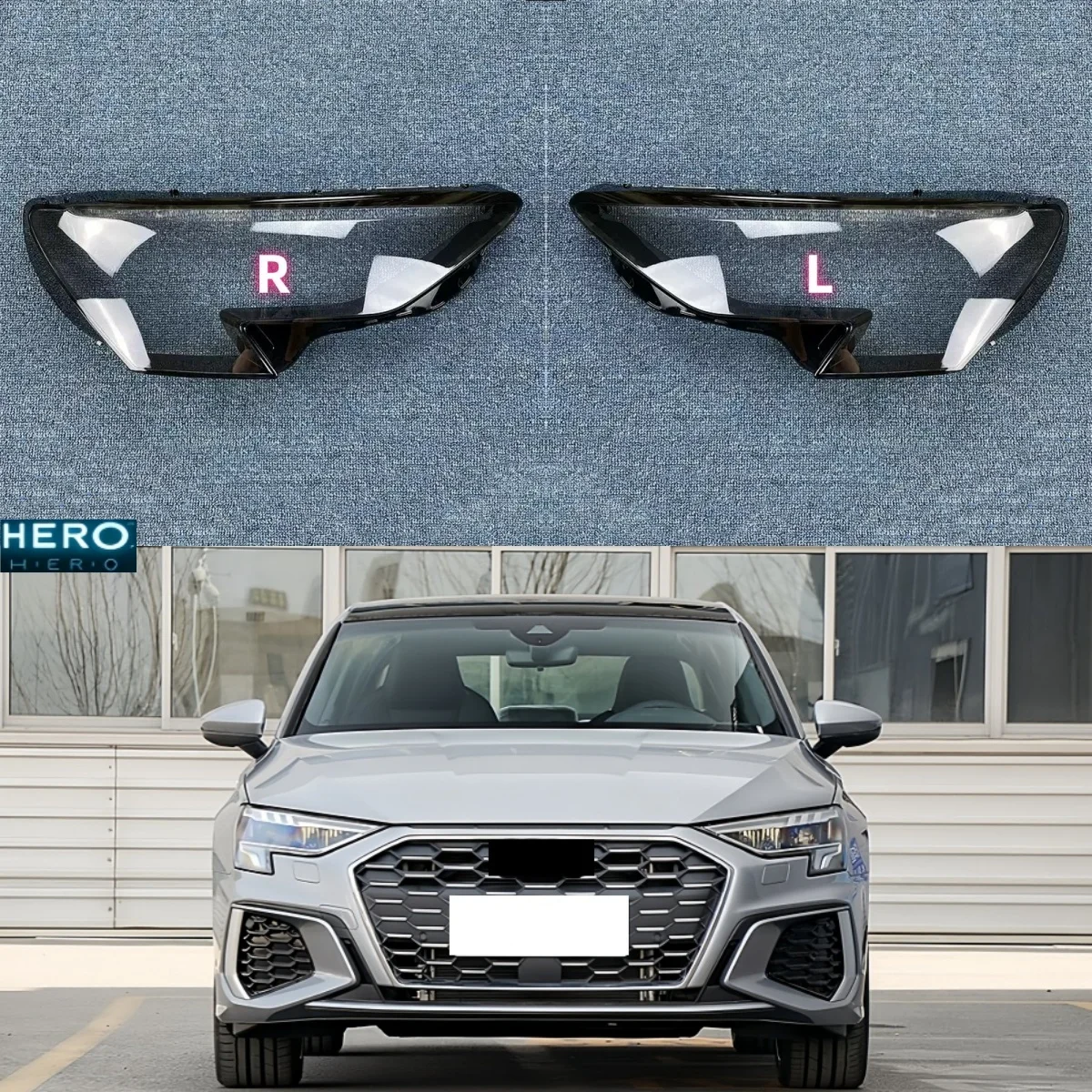 

Для Audi A3 2021 2022 2023, автомобильные аксессуары, замена прозрачных фонарей из ПК, крышка объектива фар