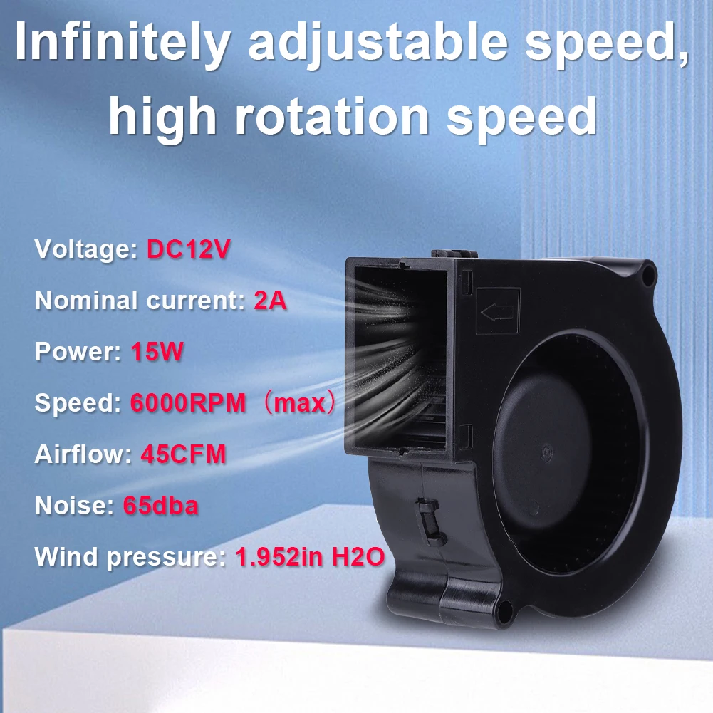 가변 속도 컨트롤러가있는 6000RPM 바베큐 송풍기 DC 12V 공기 송풍기 송풍기 팬 캠핑 스토브 요리 팬용 바베큐 송풍기 팬