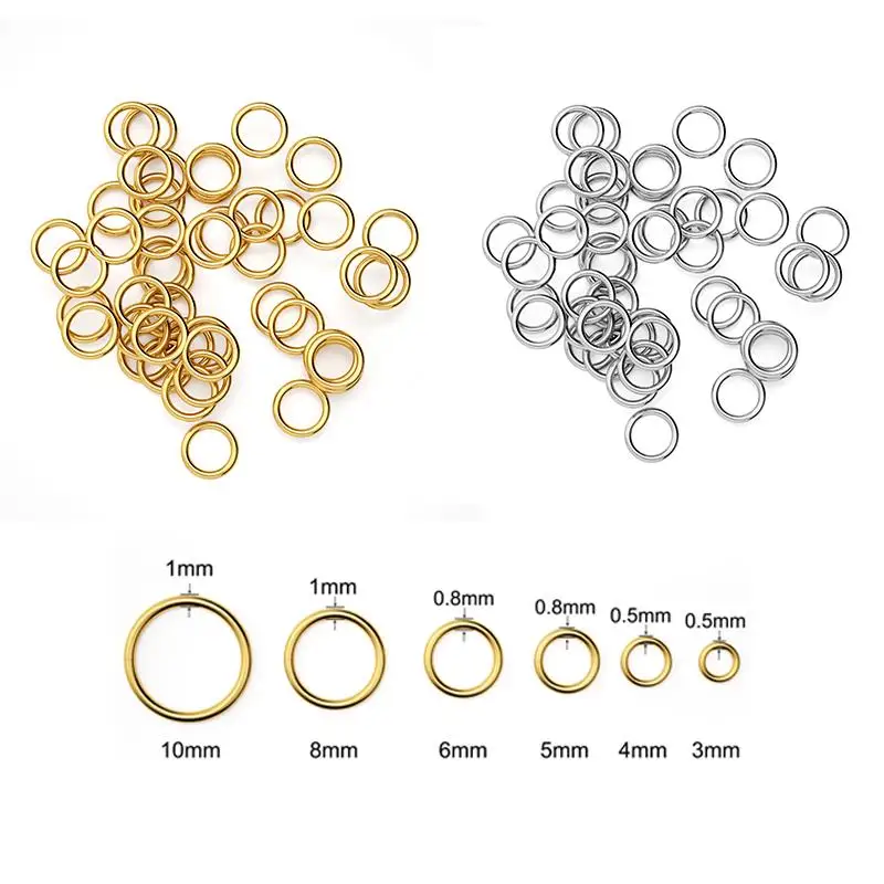 50-100Pcs Edelstahl Offene Ringe Springen Für Schmuck Machen Split Ringe Einzelne Schleife Zubehör DIY Schmuck Erkenntnisse liefert