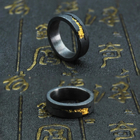 Flow Fire Sandblasted Meteorite 8mm Tungsten Carbide Ring Men Open Adjustable Creative Finger Ring Unisex Fashion Jewelry