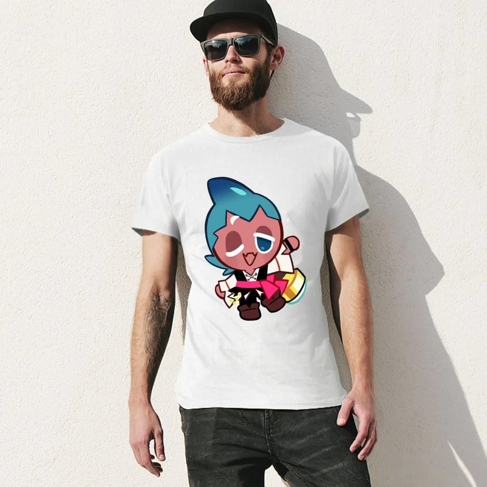 Sorbet Shark Cookie (Cookie Run Kingdom) T-Shirt vintage clothes summer top men clothings