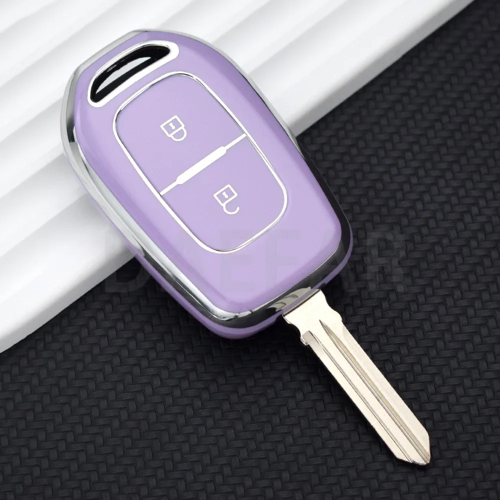 2 Buttons TPU Car Key Cover Case Shell for Renault Duster Dacia Scenic Master Megane 2016 2017 Auto Accessories