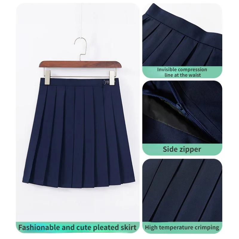 School Uniform Dress Cosplay Costume Japan Anime Girl Lady Lolita Japanese Schoolgirls Sailor Top Tie Pleated Skirt Outfit Women