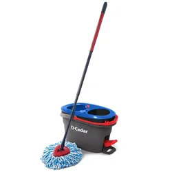 Spin Mop and Bucket System, Hands-Free System mops floor cleaning