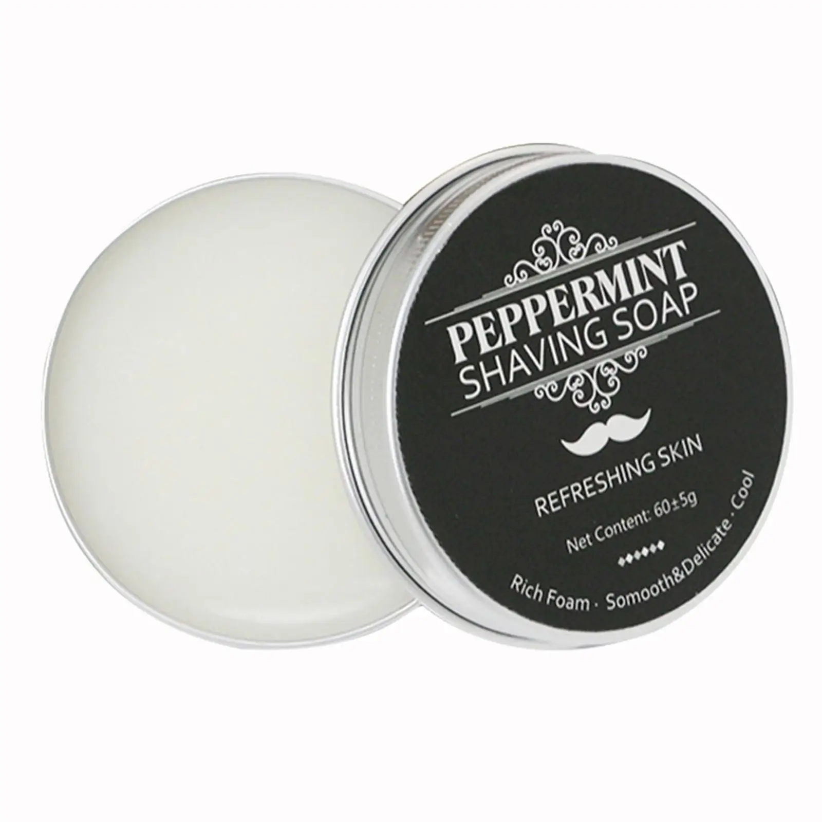 60g Mint Flavour Foam Fragrant Shaving Soap Keep The And Smooth Texture And Soap Fine Shaving Mens Face Clean B0m8