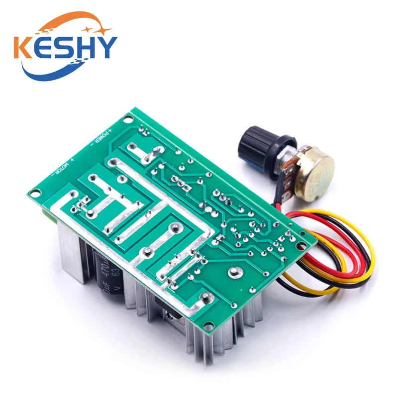 DC10-60V DC Motor Speed Regulator 12V 24V 36V 48V High Power Drive Module PWM Motor Speed Controller 20A Current Regulator