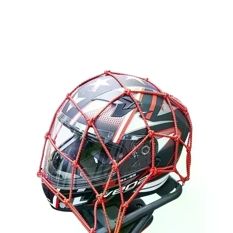 Motorcycle Helmet Cargo Net Night Reflective High Elasticity Easy Storage For Motorbike Ebike Bicycle Riding view 6