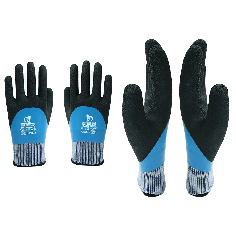 Guantes aislantes para electricista, manoplas protectoras portátiles de bajo voltaje, 400V, resistentes al agua, novedad